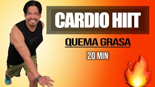 🔥 Cardio HIIT INTENSO para QUEMAR GRASA 🔥  20 MINUTOS [upl. by Nabala]