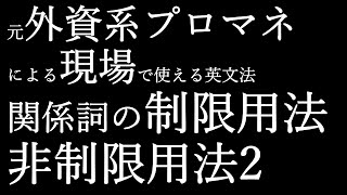 関係詞の制限用法・非制限用法（後編） [upl. by Ethelda]