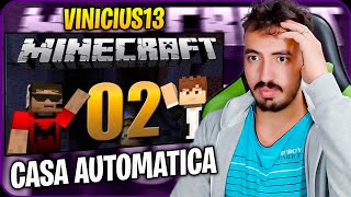 Achei redstone  Minecraft Em busca da casa automática 2  VINICIUS13  Leozin React [upl. by Dorcus736]