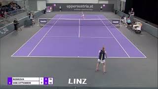 Linda Noskova vs Alison Van Uytvanck  Linz 2023 First Round [upl. by Anurag]