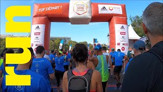 Paris Half Marathon Inside The Race For Treadmill  From The Starting Arch at Kilometer 11 [upl. by Aeriela57]