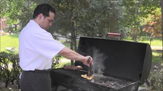 Grilled Pork Tenderloin with Peaches and Compound Chervil Butter [upl. by Wolfort510]