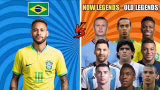 Nymar 🆚 Now Legends  Old Legends 😯  Ronaldo Messi Pele Maradona  Footbal Compersion 💪🔥 [upl. by Ianahs]