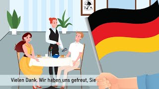 RESTAURANT  Easy German Conversation in the Restaurant  German for Beginners [upl. by Otsirc]