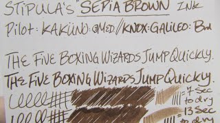 Ink Review Stipula quotSepiaquot Brown Ink [upl. by Aivatnuahs]