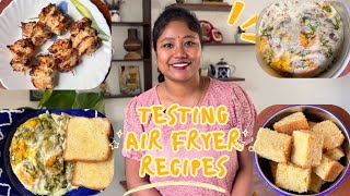 Recipe video  Testing Air Fry Recipe  Air Fryer ব্যৱহাৰ কৰি কি কি বনালো [upl. by Walling74]