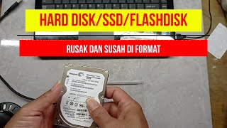 CARA MEMERIKSA DAN MEMPERBAIKI BLOK HARDDISKSSDFDISK YG RUSAK TIDAK BISA DI FORMAT  SERVICE23 [upl. by Aerdno]