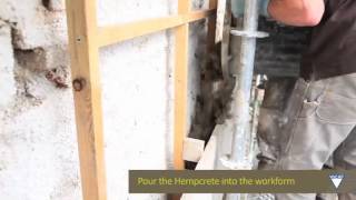 EN Front insulation with hempcrete based on prompt natural cement [upl. by Oinotnaesoj]