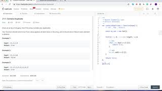 Leetcode contains duplicate in javascript [upl. by Eetsud]