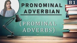 Pronominaladverbien  German Grammar  Pronominal Adverbs [upl. by Eellah]