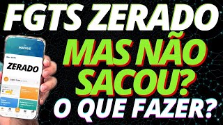 FGTS FICOU ZERADO MAS NÃO SACOU O FGTS DA DEMISSÃO ONDE ESTÁ O SALDO DO FGTS COMO SACAR O FGTS [upl. by Lever]