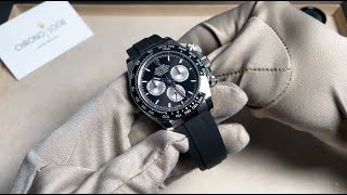 Rolex Cosmograph Daytona White Gold 126519LN Black amp Steel Index Oysterflex [upl. by Novat]