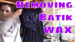 How To Remove Beeswax From A Batik At Home [upl. by Elrak]