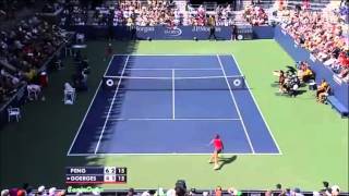 Shuai Peng vs Julia Goerges 2011 US Open R3 Highlights [upl. by Worlock]