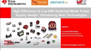 Würth Elektronik amp TI Webinar Magnetic Material Basics and EMI Consideration of DCDC Converters [upl. by Weinman440]