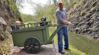 Hiking amp Camping in 2 Man Camper Handcart with Bunk Beds  Ultimate Bug Out Cart [upl. by Benjamen]