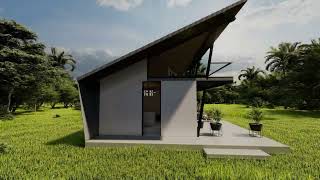 1 BHK Sloped roof house I Vernacular architecture adaptation architecture design house [upl. by Annayek152]