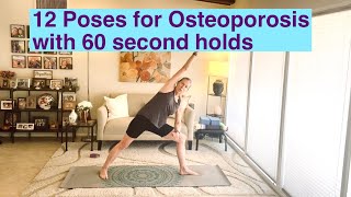 12 Poses for Osteoporosis with 60 second holds [upl. by Engdahl505]