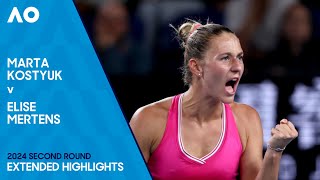 Marta Kostyuk v Elise Mertens Extended Highlights  Australian Open 2024 Second Round [upl. by Viradis]