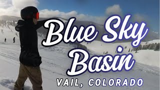 Snowboarding Blue Sky Basin Vail Colorado [upl. by Oahc]