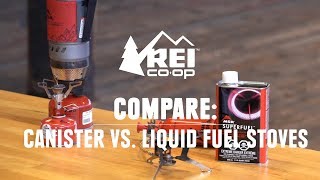 Compare Canister vs Liquid Fuel Stoves  REI [upl. by Aztinaj]