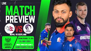 Live Nepal Vs Scotland Cricket Match I CWCL2 I PREMATCH ANALYSIS I NEPALVSSCOTLANDLIVE NEPALCRICK [upl. by Latia943]