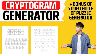 🚀 New Create Cryptogram Puzzles Easily with The Cryptogram Generator  Special Offer Inside [upl. by Kimberlyn]