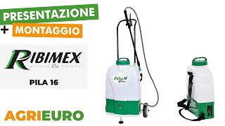 Presentazione e montaggio della Ribimex PILA 16  Pompa irroratrice carrellata a batteria  16 litri [upl. by Osborn]