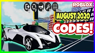 AUGUST ALL NEW WORKING CODES in VEHICLE TYCOON 2020 ROBLOX [upl. by Furey647]