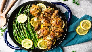 Recette des Cuisses de poulet et asperges au four [upl. by Ayk]