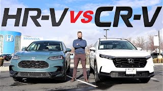 2023 Honda HRV VS 2023 Honda CRV Which Honda SUV Is Best [upl. by Sheeb]