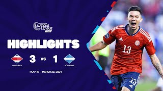 Highlights  Costa Rica vs Honduras  202324 Concacaf Nations League Playin [upl. by Slaohcin515]