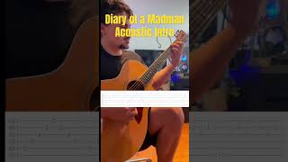 Diary of a madman  ozzy osbourne Randy Rhoads ozzyosbourne acousticcover guitartabs [upl. by Rochella]