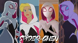 Evolution of SpiderGwen GhostSpider in cartoons 60fps [upl. by Anawed]