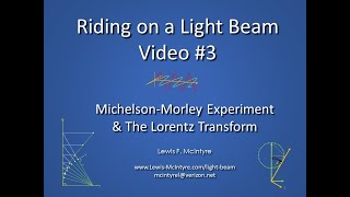 Michelson Morley Experiment and the Lorentz Transform [upl. by Oiraved]