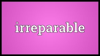 Irreparable Meaning [upl. by Mosenthal]