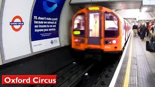 Oxford Circus  Central line  London Underground  1992 Tube Stock [upl. by Amlas775]