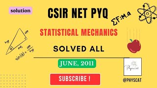 CSIR NET STAT MECH PYQs June exam 2011  Problems Net  gate  jest  tifr [upl. by Lennod]