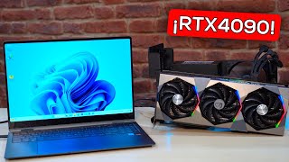 Pongo la GPU RTX 4090 en mi PORTATIL y Ahora es una BESTIA [upl. by Ormsby]