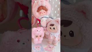 Jookstogo ASMR Pink Plush Keychain Pendant 🎀 unboxing blindbox [upl. by Kevina]