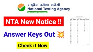 💥New Notice from NTA  Answer Keys Update  UGC NET MENTOR [upl. by Magnolia947]