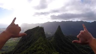 GoPro Edge of Death  Three Peaks Olomana Trail [upl. by Belen]