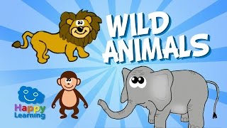 Aprende inglés Los Animales Salvajes en Inglés Videos Educativos para Niños [upl. by Oemac]