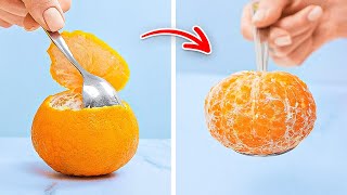 New Easy Ways to Cut amp Peel Fruits and More Handy Hacks for Any Occasion 🍊🛠️ [upl. by Thalia]