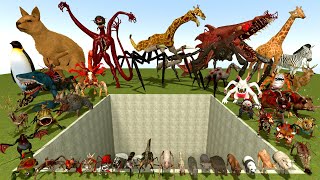 DESTROY ALL PARASITE MUTANT ANIMALS ZOOCHOSIS amp ZOONOMALY amp INDIGO PARK in BIG HOLE Garrys Mod [upl. by Enialb]