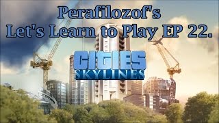 Cities Skylines Lets Learn to Play EP 22 Public transportation and building leveling [upl. by Ayanej]