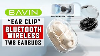 BAVIN BA70 HiFi TWS Ear Clip Bluetooth Wireless Earphone w HD Call Voice amp Noise Reduction [upl. by Colis859]