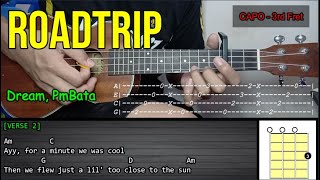 Dream PmBata – ROADTRIP  Ukulele Tutorial  LYRICS and CHORDS  Cover [upl. by Ayatnahs279]