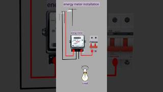 Energy meter kese lagaye  how to installation energy meter energymetermeter connection shorts [upl. by Ezarra]