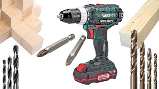 Parkside Cordless Drill PABS 20Li D4 Unboxing Testing [upl. by Gad]